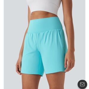 Halara Super High Waisted 2-in-1 Cool Touch Yoga Shorts 7" with Pockets